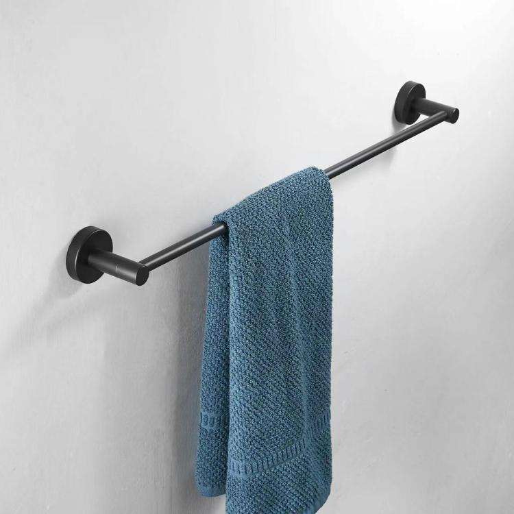 6-in-1 Stainless Steel Bathroom Hardware Set - Towel Bar, Ring, Toilet Paper Holder, Hooks, Soap ...