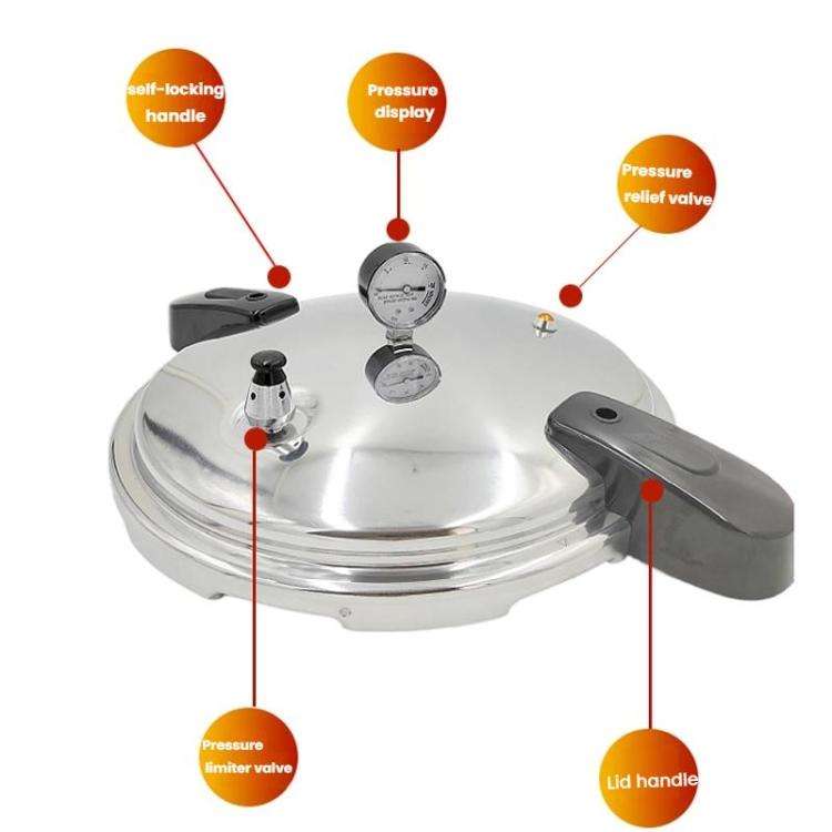 35-70-100kPa  32cm/23L Pressure Cooker Induction & Gas Stove Compatible Aluminum Alloy Straight B...
