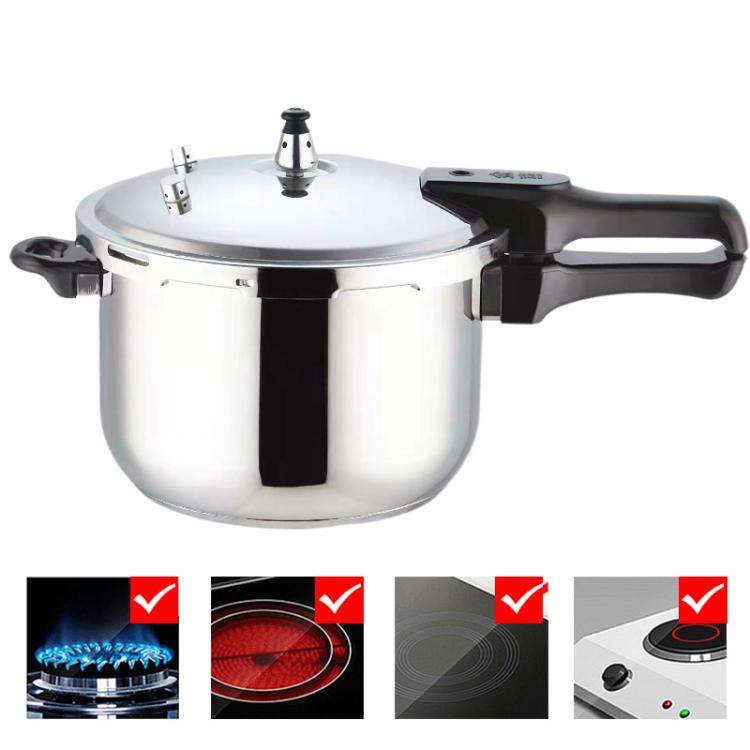 Jinxi 20cm-4L 63-77kPa Pressure Cooker 304 Stainless Steel Safety Lock Lid for Induction & Gas St...