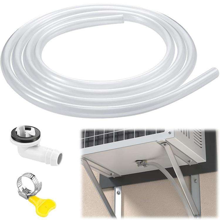 15mm Air Conditioner Drip Nozzle Kit Universal 3m Drain Hose with Elbow Adapter & Clamp for 15mm ...