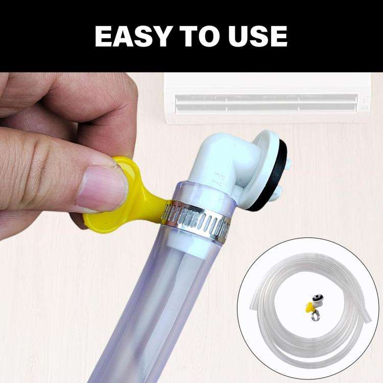 15mm Air Conditioner Drip Nozzle Kit Universal 3m Drain Hose with Elbow Adapter & Clamp for 15mm ...