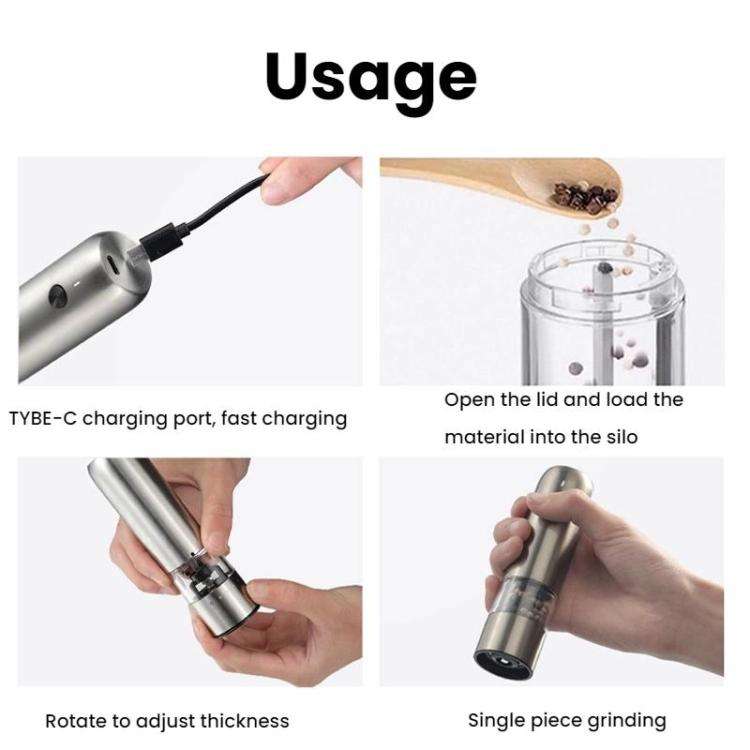Portable Mini Electric Pepper Sea Salt Grinder(569A)