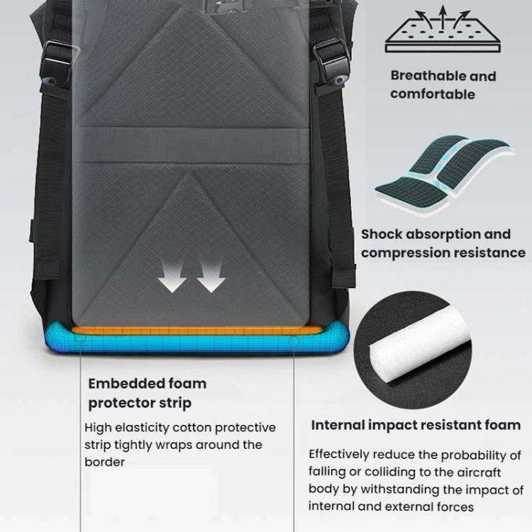 BANGE  FW-226 Men Outdoor Large Capacity Backpack Sports Bag(Black)