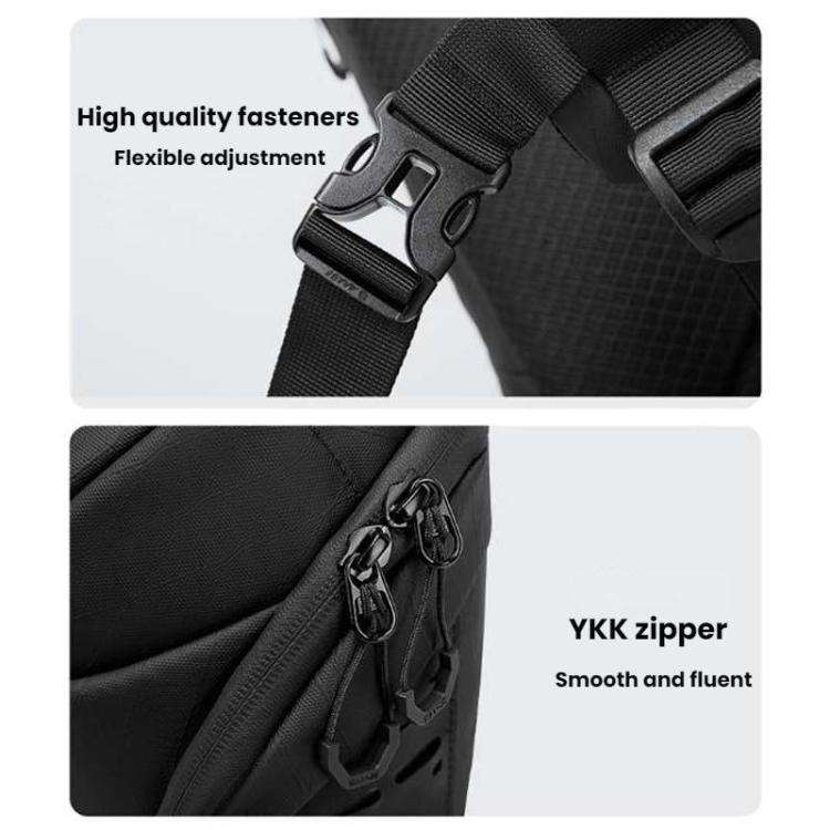 BANGE FW-227 Men Outdoor Cycling Breast Pack Crossbody Bag Large Capacity Hiking Backpack(Black)