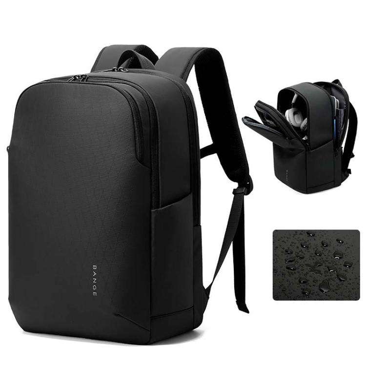 BANGE BG-3068 Men Light Business Commuting Computer Bag Student Schoolbag(Black)