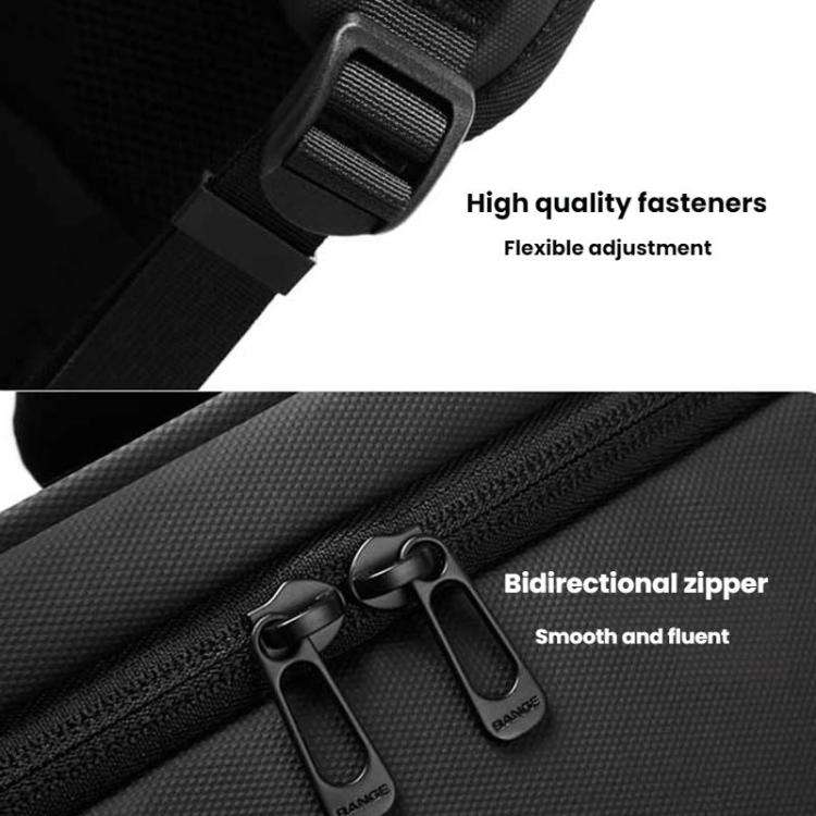 BANGE BG-3068 Men Light Business Commuting Computer Bag Student Schoolbag(Black)