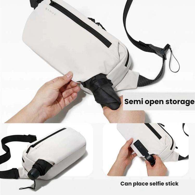 BANGE BG-7851 Men Crossbody Bag Multifunctional Lightweight Casual Commuting Chest Pack Small Sho...