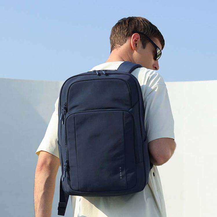 BANGE BG-7839 Casual Computer Backpack Large Capacity Student Schoolbag(Blue)