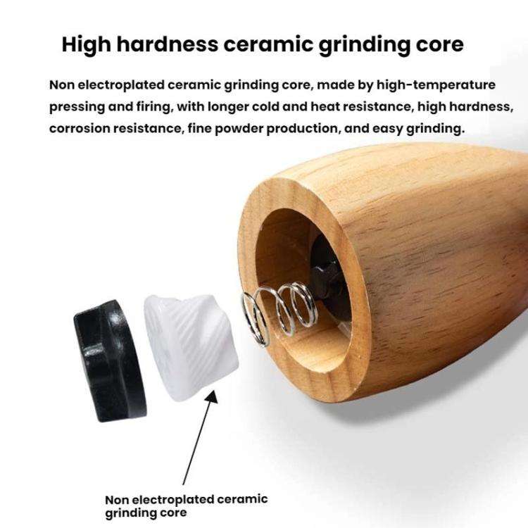 Mushroom Shaped Pepper Grinder Wooden Kitchen Grinding Tool, Spec: Double+Base