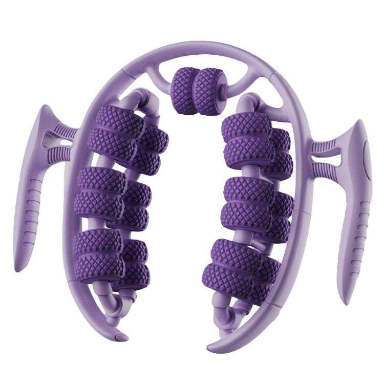 26 Rounds Dual Row Circular Leg Slimming Clamp Arm Massager(Purple)