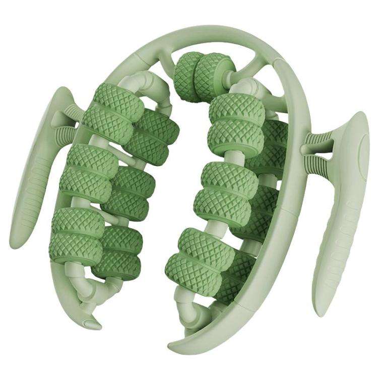 26 Rounds Dual Row Circular Leg Slimming Clamp Arm Massager(Green)