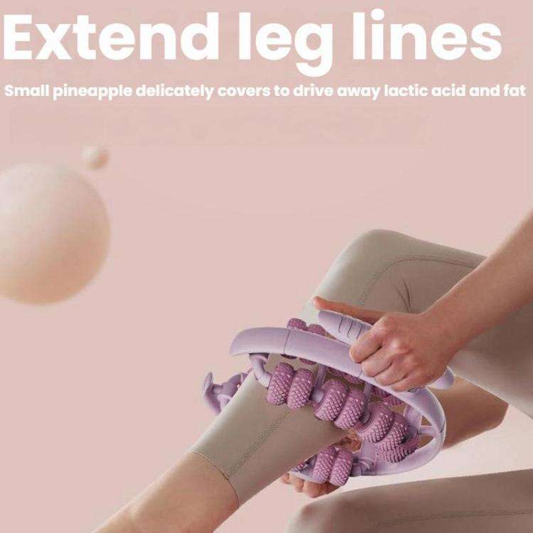26 Rounds Dual Row Circular Leg Slimming Clamp Arm Massager(Purple)