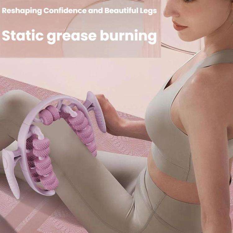26 Rounds Dual Row Circular Leg Slimming Clamp Arm Massager(Purple)