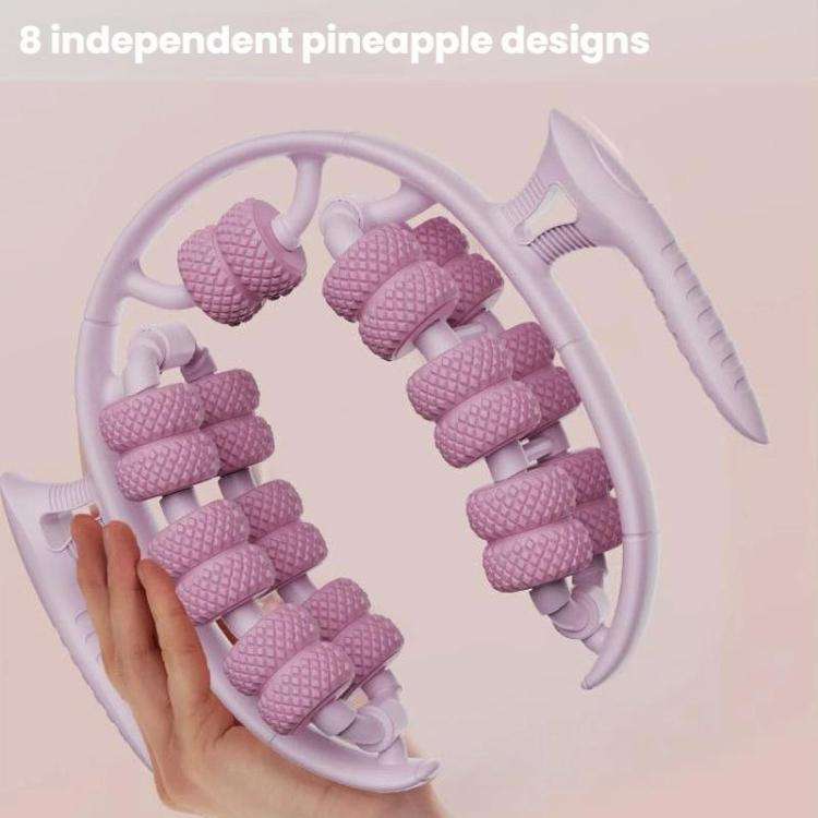 26 Rounds Dual Row Circular Leg Slimming Clamp Arm Massager(Purple)