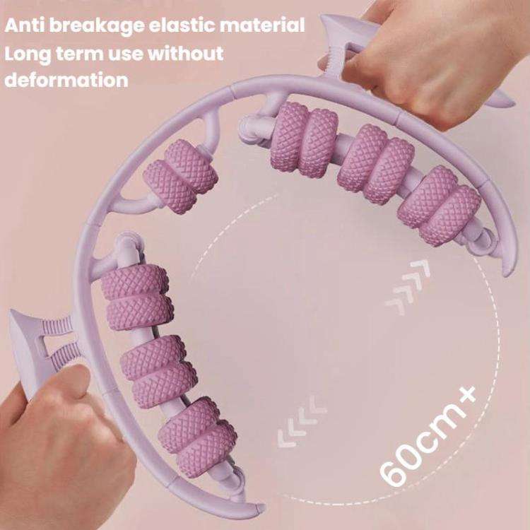 26 Rounds Dual Row Circular Leg Slimming Clamp Arm Massager(Purple)