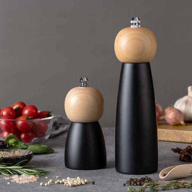 Round Head Manual Pepper Mill Ceramic Core Kitchen Tool, Spec: 8 inch With Box