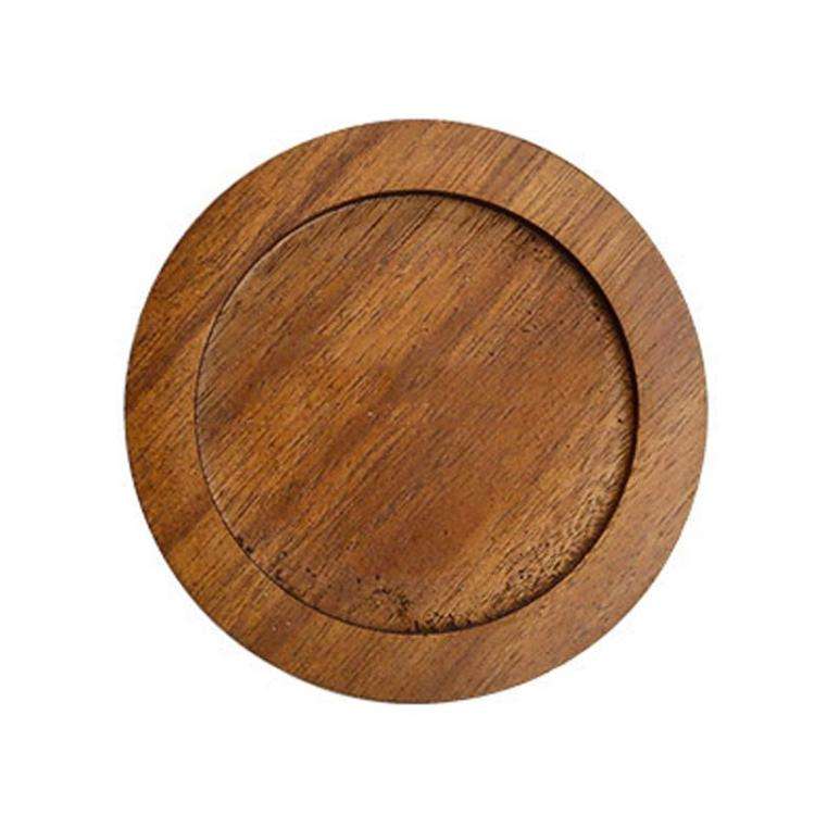Wooden Base For Grinder Seasoning Product Storage Tray, Spec: Circle
