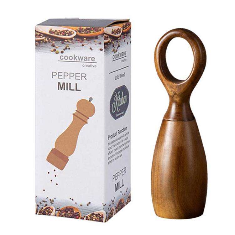 Single 7 Inch Manual Acacia Wood Ceramic Core Grinder Multi Purpose Grinder