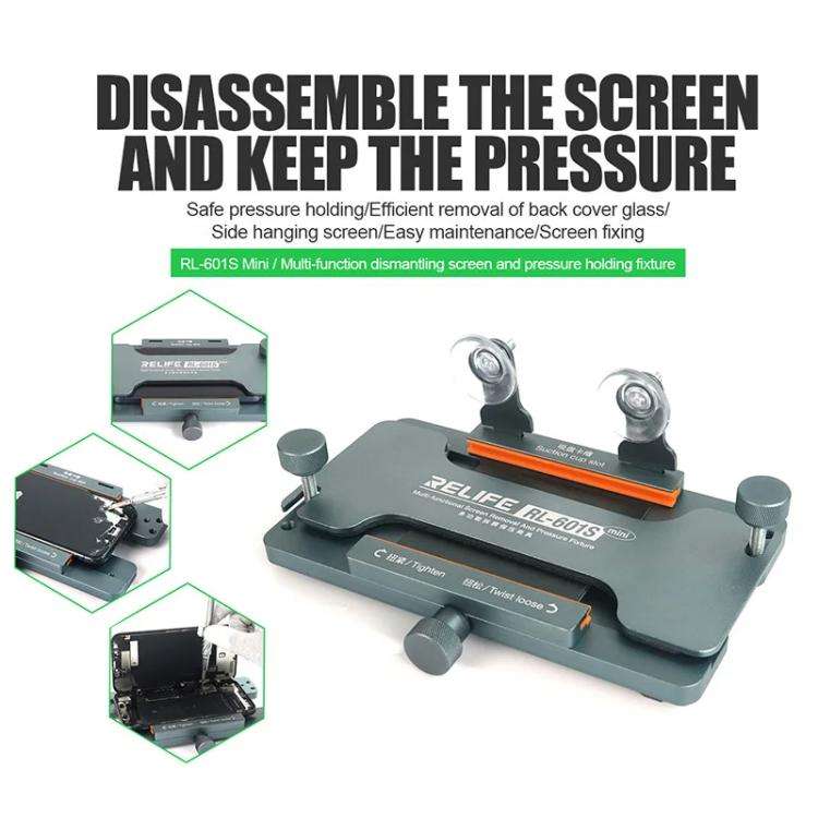 RELIFE RL-601S Mini Mobile Phone Screen Removal Clamp Easily Remove Glass Back Cover and Secure S...