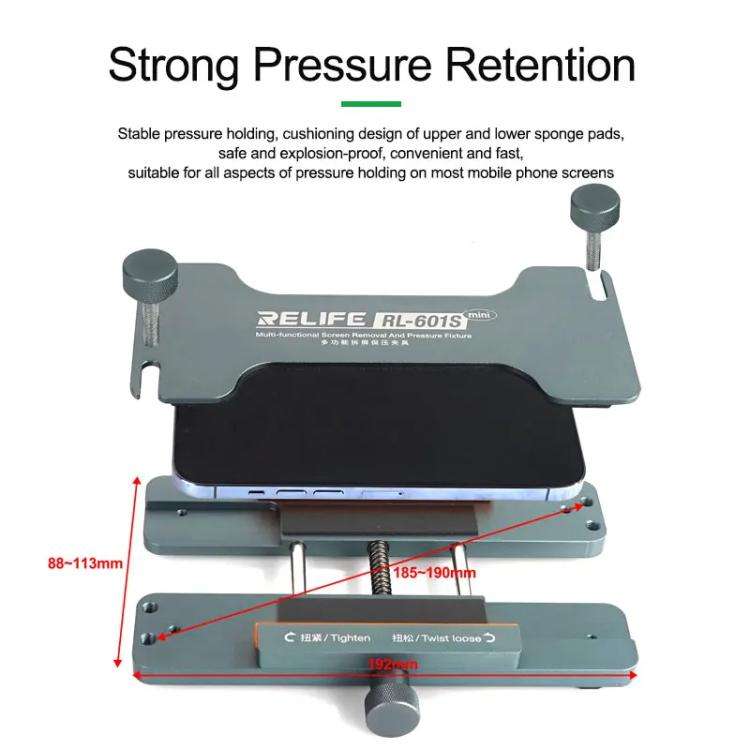 RELIFE RL-601S Mini Mobile Phone Screen Removal Clamp Easily Remove Glass Back Cover and Secure S...