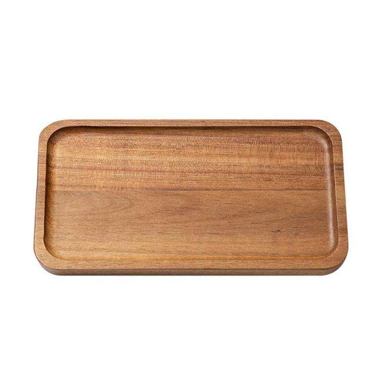 Square Small Cassia Wood Tea Tray Fruit Dessert Plate