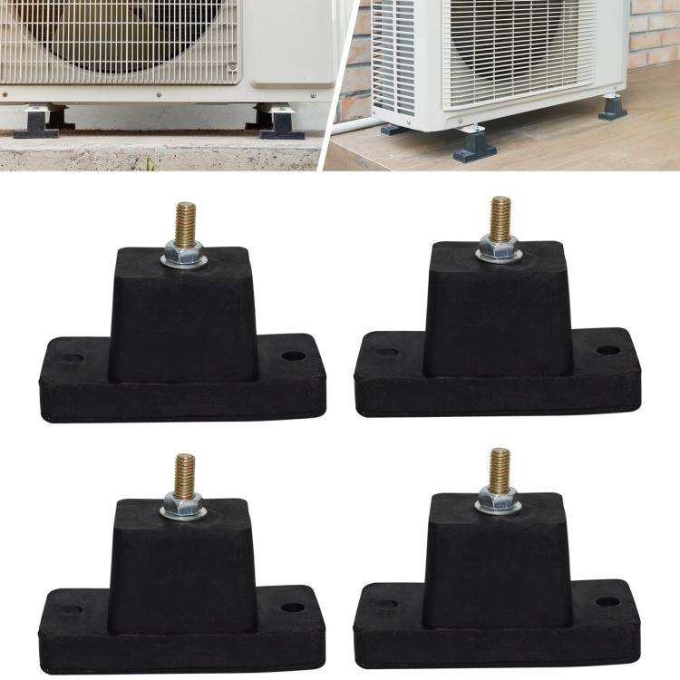 4pcs /Pack Rubber Anti-Vibration AC Mounting Bracket Shock-Absorbing Pads for Outdoor Air Conditi...