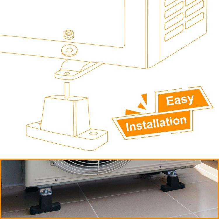 4pcs /Pack Rubber Anti-Vibration AC Mounting Bracket Shock-Absorbing Pads for Outdoor Air Conditi...