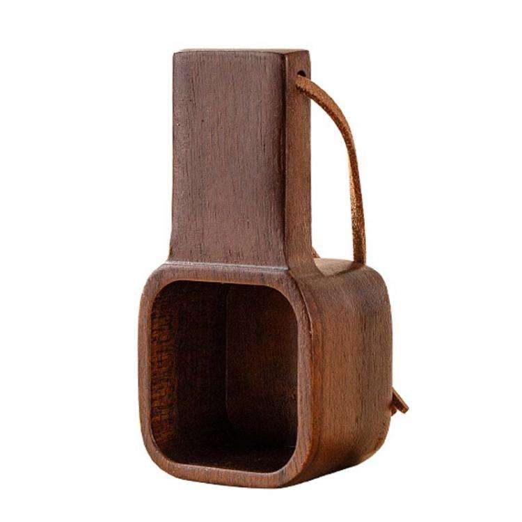Short Handle Solid Wood Square Coffee Spoon Measuring Seasoning Scoop Teaspoon