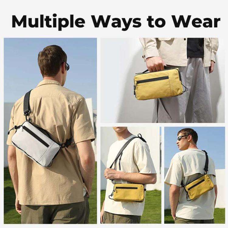 BANGE BG-8089 Men Crossbody Bag Multifunctional Messenger Backpack(Black)