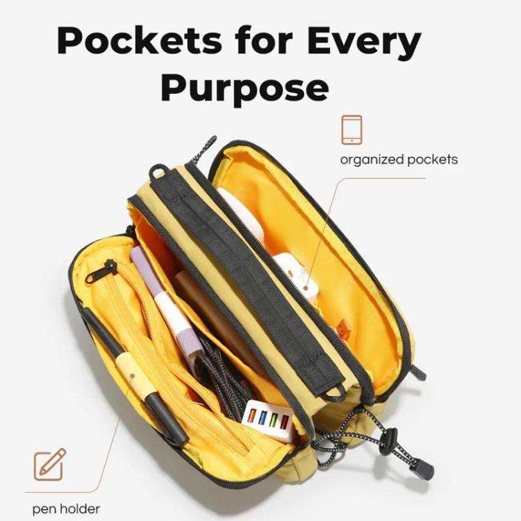 BANGE BG-8089 Men Crossbody Bag Multifunctional Messenger Backpack(Yellow)
