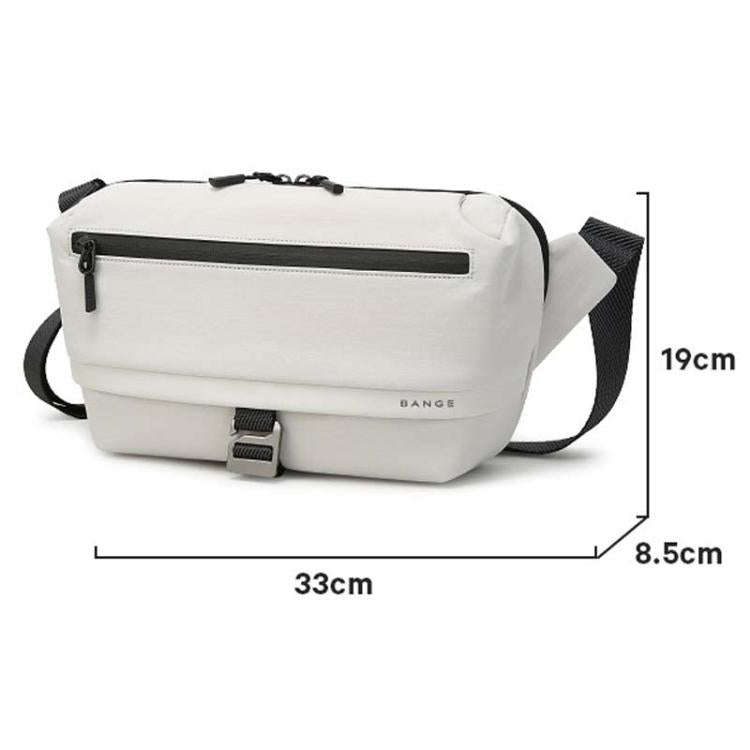 BANGE BG2825-1 Crossbody Bag Lightweight Large Capacity Storage Pack(White)