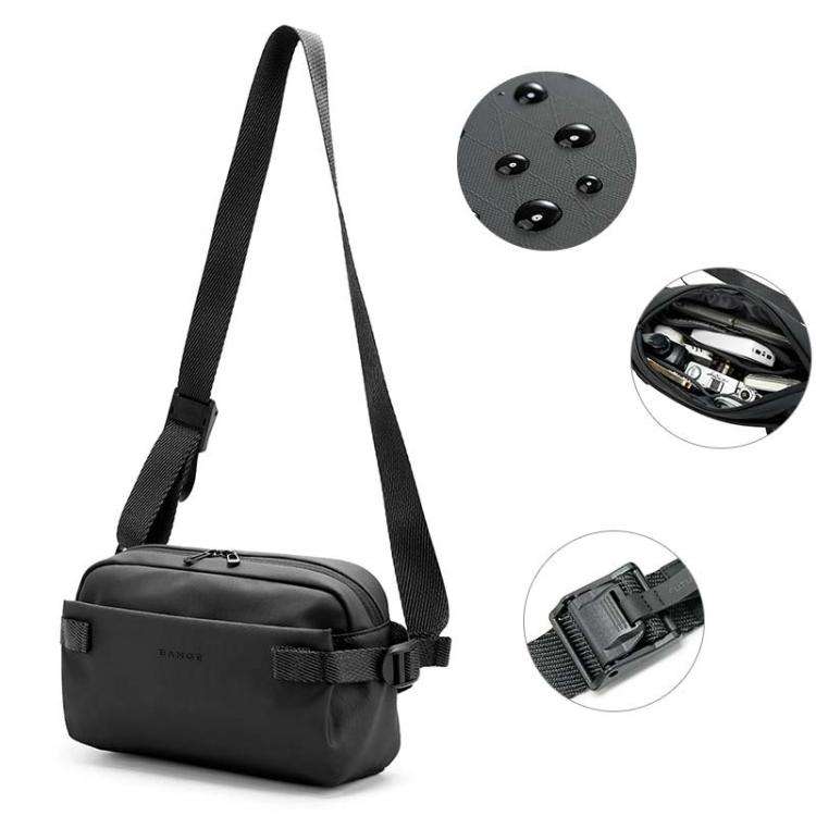 BANGE BG-7837 Men Commuter Durable Waist Bag Single Shoulder Crossbody Bag(Grey)