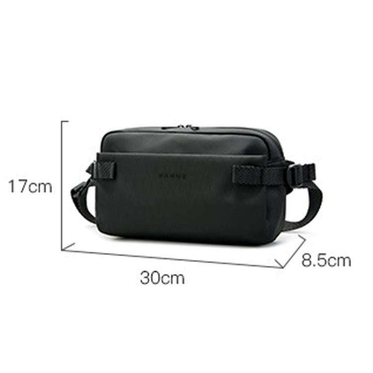 BANGE BG-7837 Men Commuter Durable Waist Bag Single Shoulder Crossbody Bag(Black)