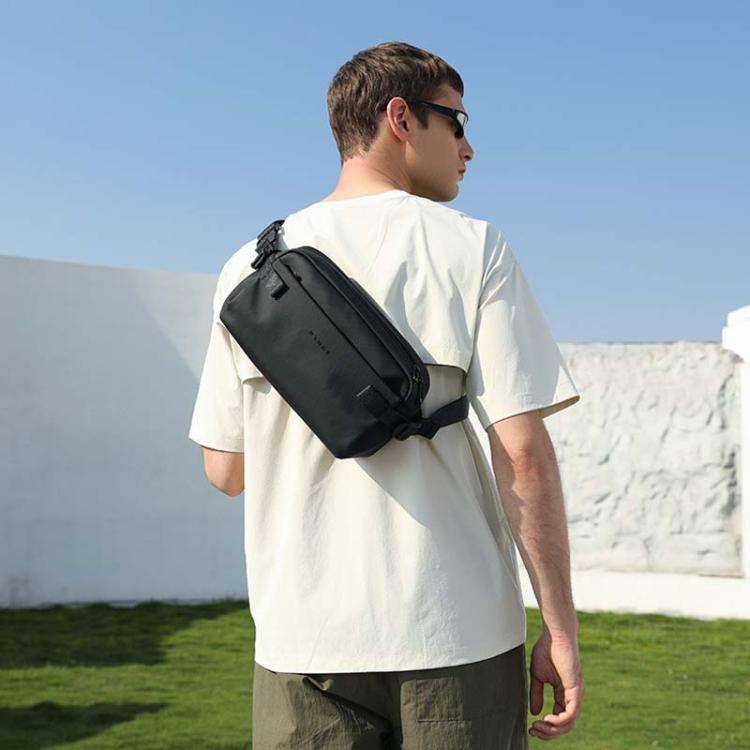BANGE BG-7837 Men Commuter Durable Waist Bag Single Shoulder Crossbody Bag(Grey)