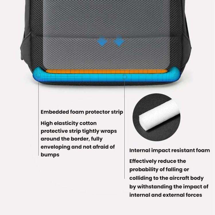 BANGE BG-7822 Large Capacity Multi Compartment Computer Backpack Student Schoolbag(Blue)
