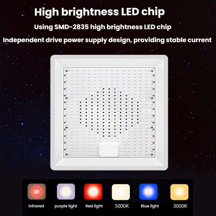 Segmented Dimming 416 Beads LED Full-Spectrum Plant Growth Lamp Vegetable Irradiation Fill Light(...