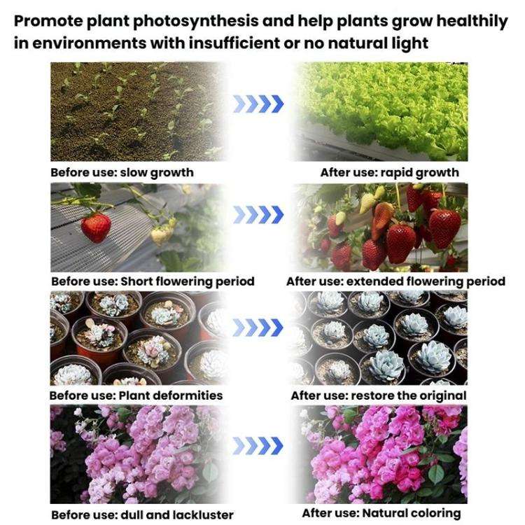 Segmented Dimming 504 Beads Sunlight LED Plant Growth Lamp Hanging Vegetable Flower Fill Light(EU...