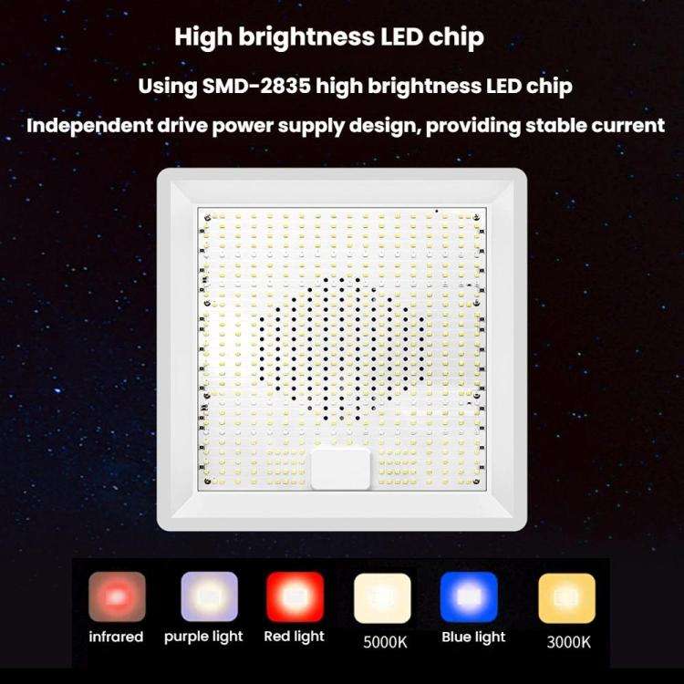 Segmented 504 Beads Sunlight LED Plant Growth Lamp Hanging Vegetable Flower Fill Light(UK Plug)
