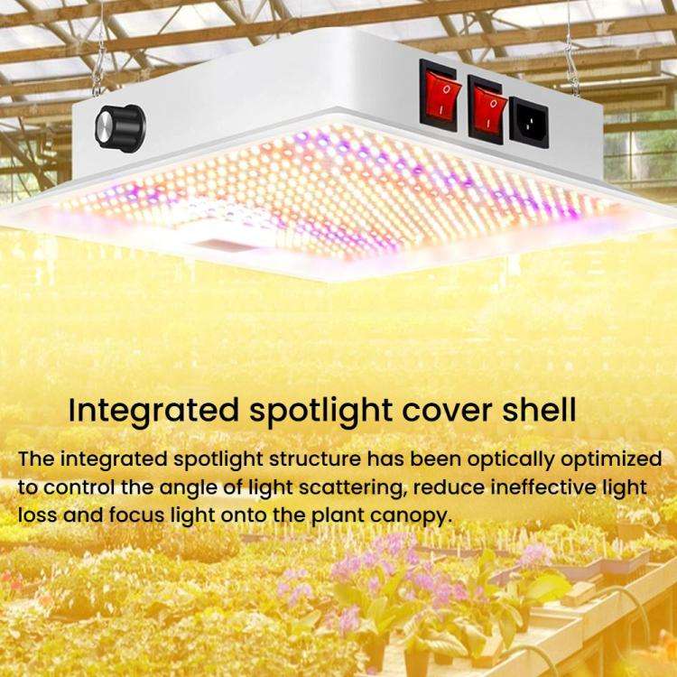 Segmented 504 Beads Sunlight LED Plant Growth Lamp Hanging Vegetable Flower Fill Light(US Plug)