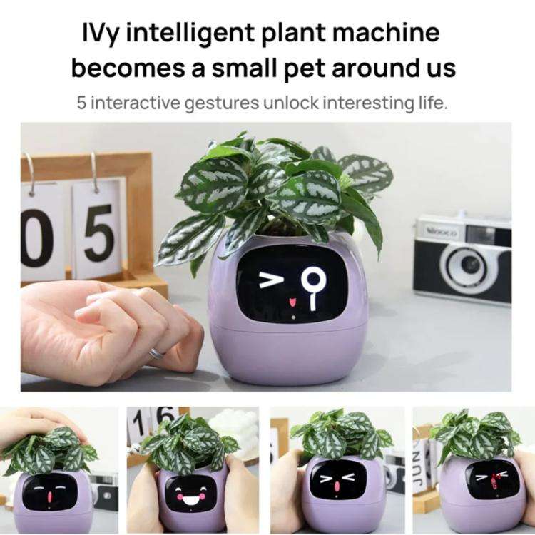 Smart Plant Pot With Multi-Sensors WiFi Plant Monitor With 2-Inch Screen Compatible With Mi/Tuya ...