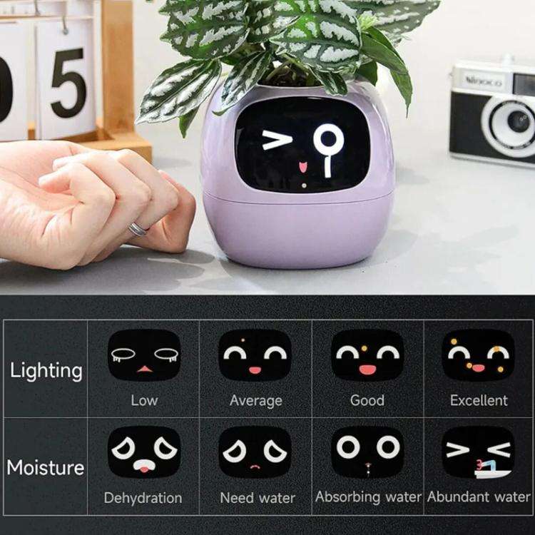 Smart Plant Pot With Multi-Sensors WiFi Plant Monitor With 2-Inch Screen Compatible With Mi/Tuya ...