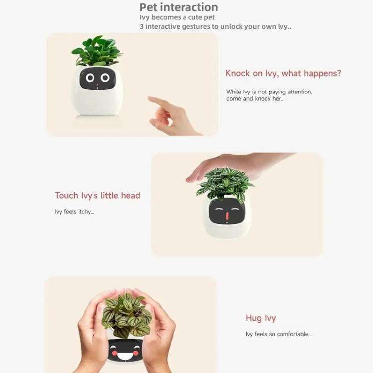 Smart Plant Pot With Multi-Sensors WiFi Plant Monitor With 2-Inch Screen Compatible With Mi/Tuya ...