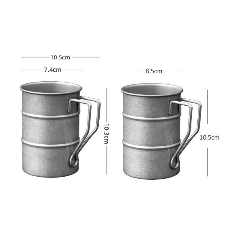 520ml Golden 304 Stainless Steel Camping Mug Sandblasted Vintage Distressed Cup for Coffee, Beer,...