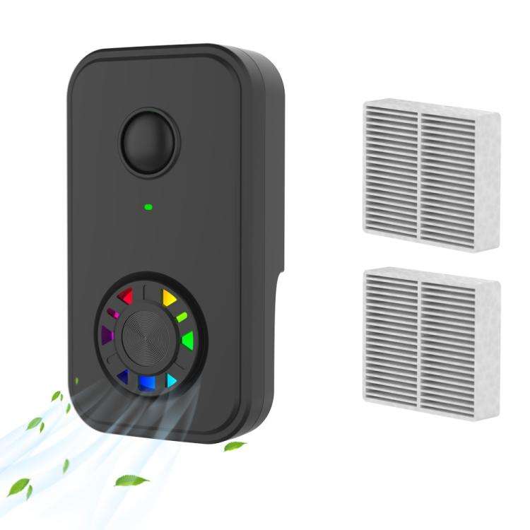 Negative Ion Air Purifier With Built-In Fan And 2 HEPA Filters For Indoor Bathroom Odor Removal E...