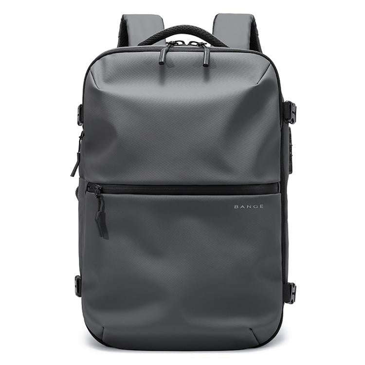 BANGE BG-7875 Large Capacity Shoulder Bag Business Travel Multifunctional Computer Backpack(Gray)