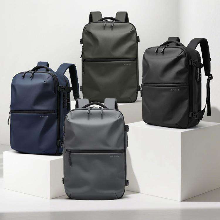 BANGE BG-7875 Large Capacity Shoulder Bag Business Travel Multifunctional Computer Backpack(Gray)