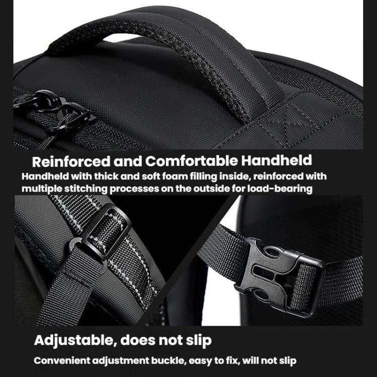BANGE BG-7875 Large Capacity Shoulder Bag Business Travel Multifunctional Computer Backpack(Black)