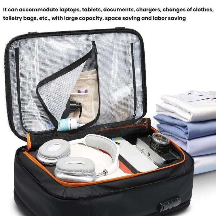 BANGE BG-7875 Large Capacity Shoulder Bag Business Travel Multifunctional Computer Backpack(Black)