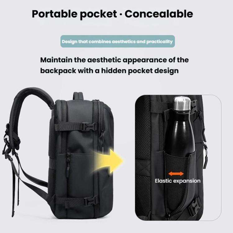 BANGE BG-7875 Large Capacity Shoulder Bag Business Travel Multifunctional Computer Backpack(Blue)