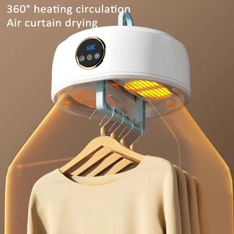 600W Smart Touch Control Foldable Clothes Dryer Portable Laundry Dry Machine with LED Display, Ad...
